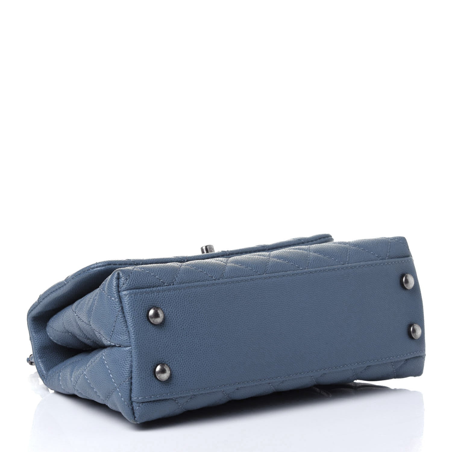 Chanel Caviar Quilted Mini Coco Handle Flap Navy 4 of 11