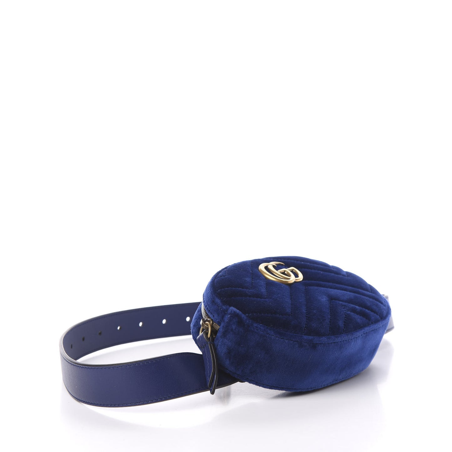 Velvet Matelasse GG Marmont Belt Bag 75 30 Cobalt Blue