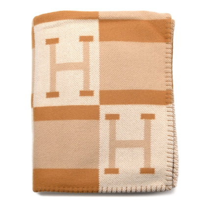Hermes Wool Cashmere Avalon Bayadere Blanket Ble 1 of 3