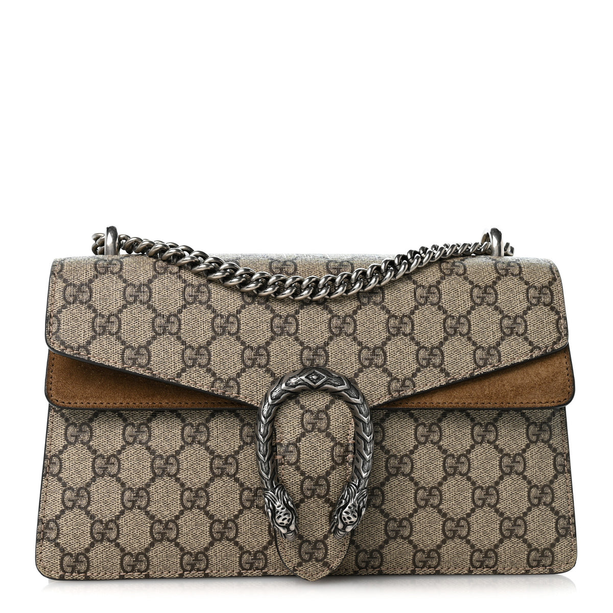 Gucci GG Supreme Monogram Small Dionysus Shoulder Bag Taupe 1 of 12