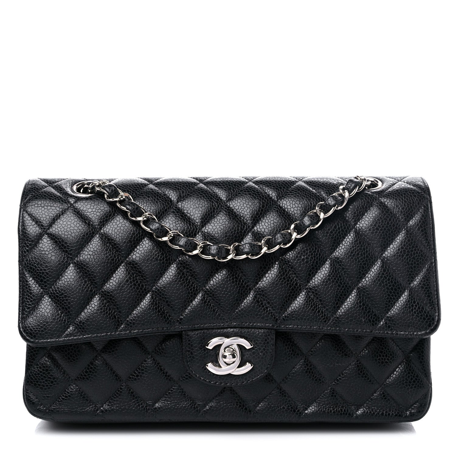 Chanel Caviar Quilted Medium Double Flap Black 1 of 14
