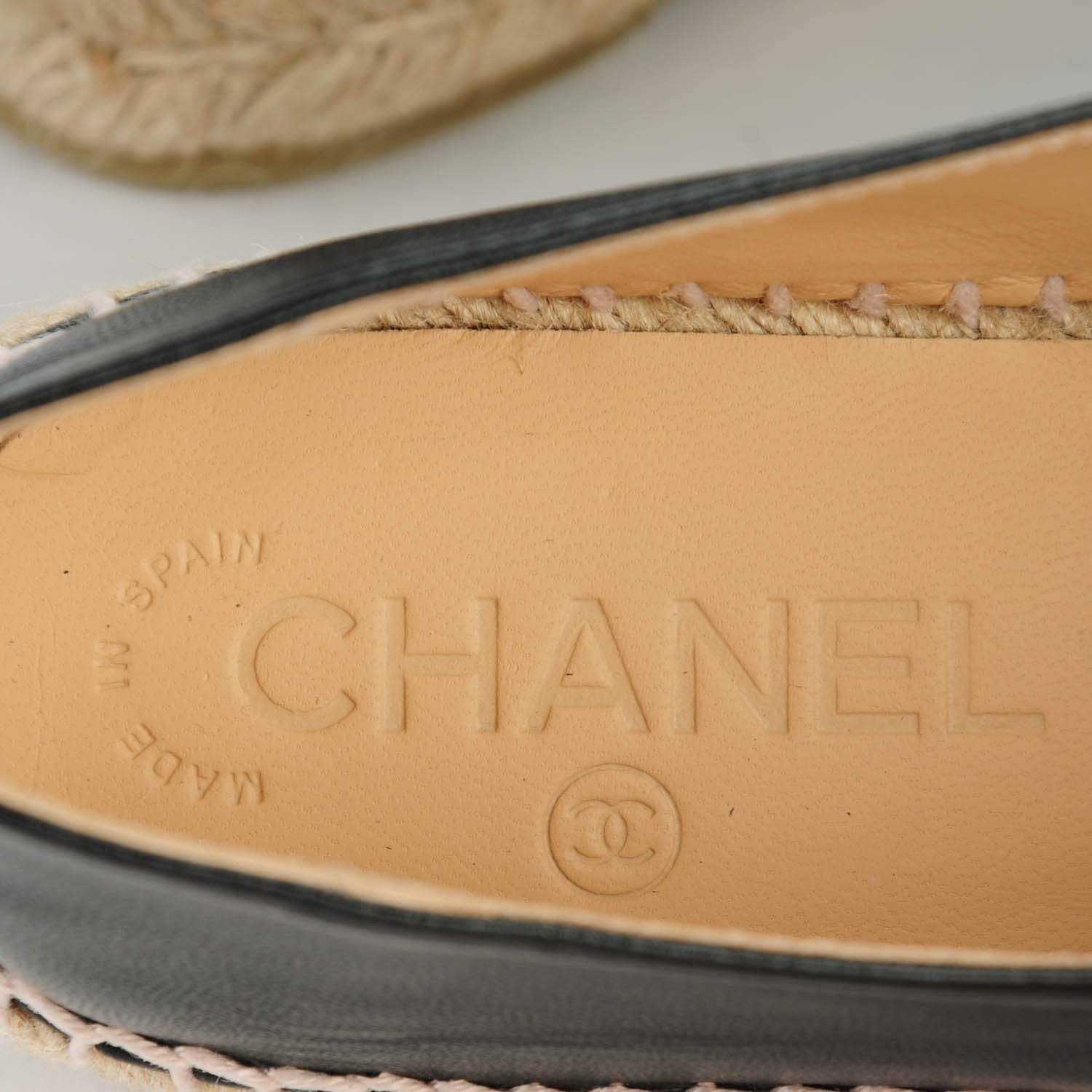 Chanel Lambskin CC Espadrilles 38 Black 5 of 8