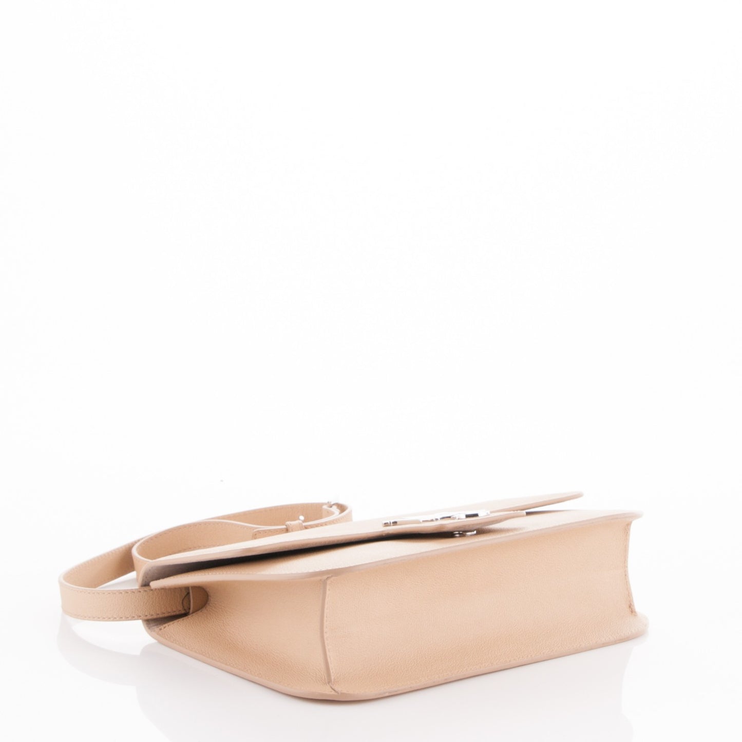 Grained Calfskin Large Insignia Satchel Blonde