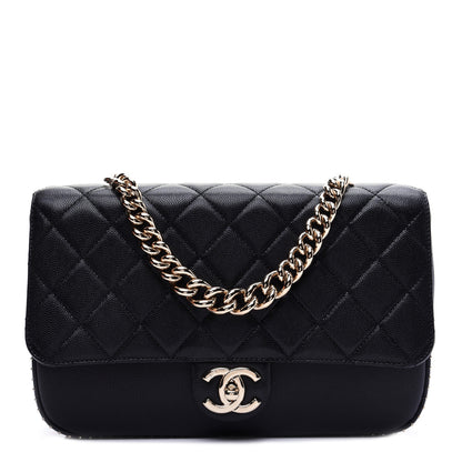 Chanel Caviar Quilted Large Studded Flap Black 1 of 13