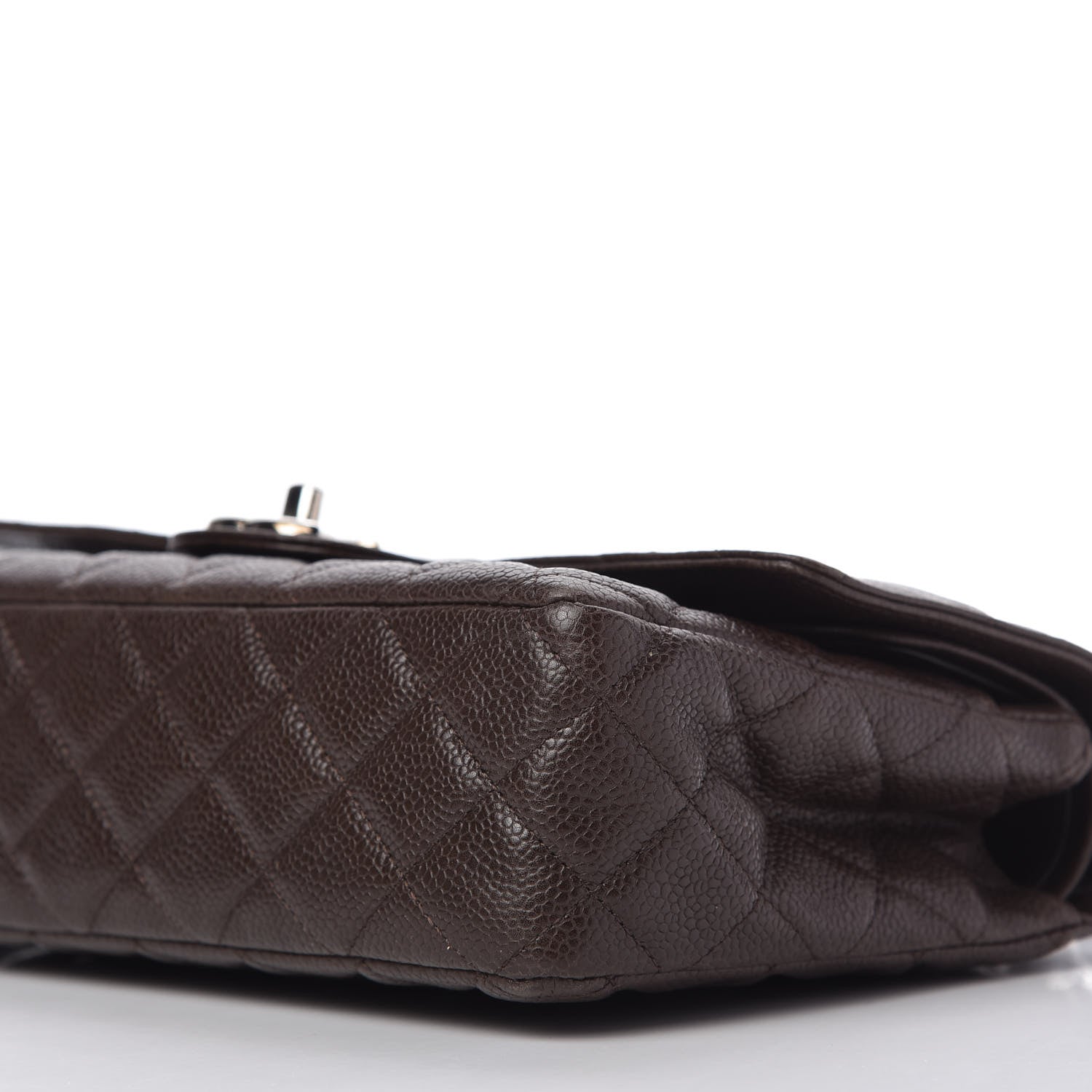 Chanel Caviar Quilted Medium Double Flap Brown 7 of 10
