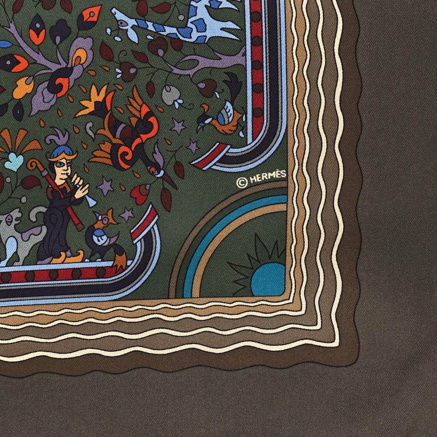 Hermes Silk Les Jardins D'Armenie Scarf 90 3 of 4