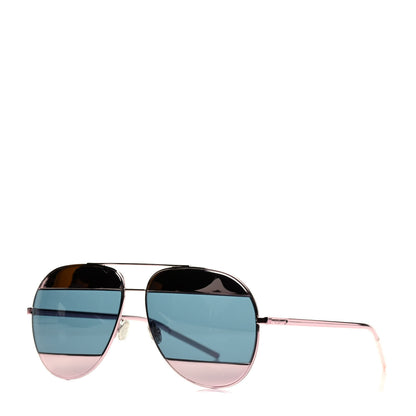 Christian Dior Metal Split 1 Aviator Sunglasses Pink Blue 1 of 6