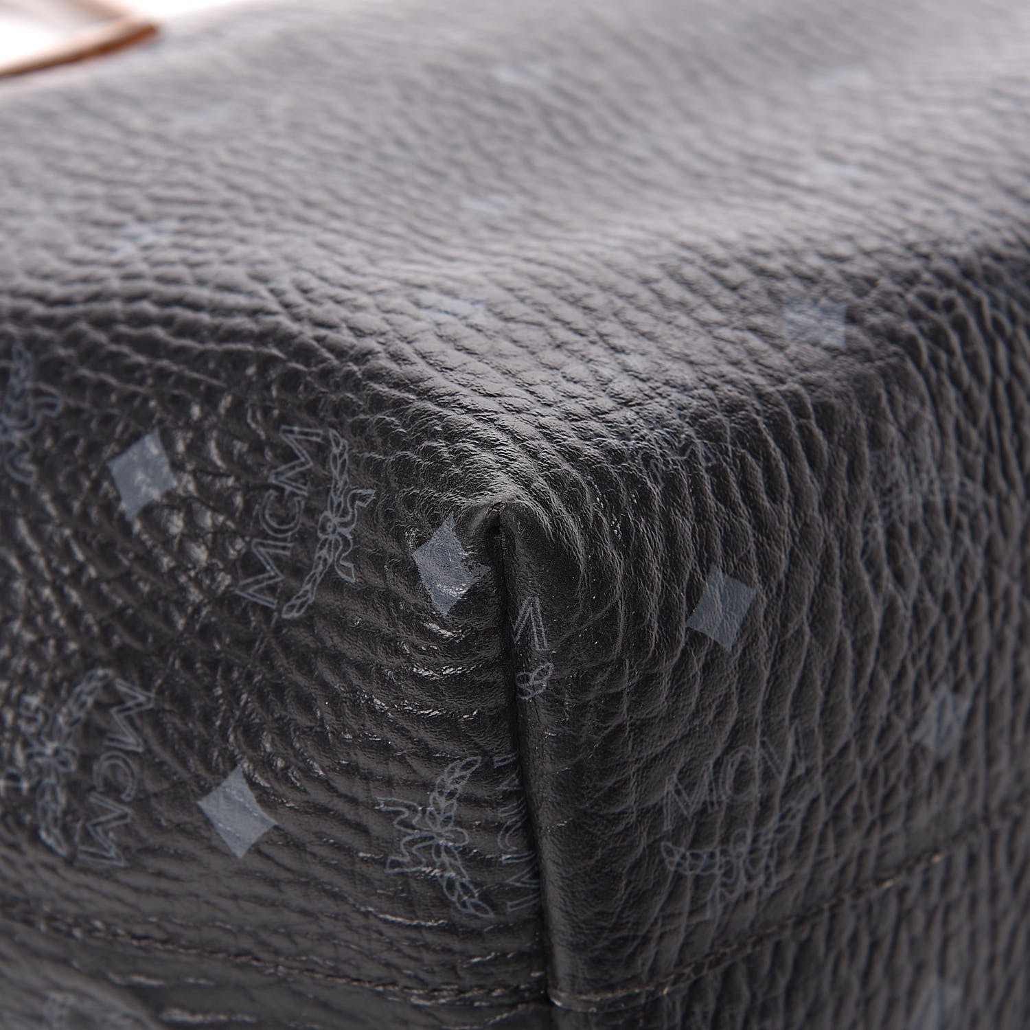 MCM Visetos Medium Anya Shopper Tote Black 16 of 19