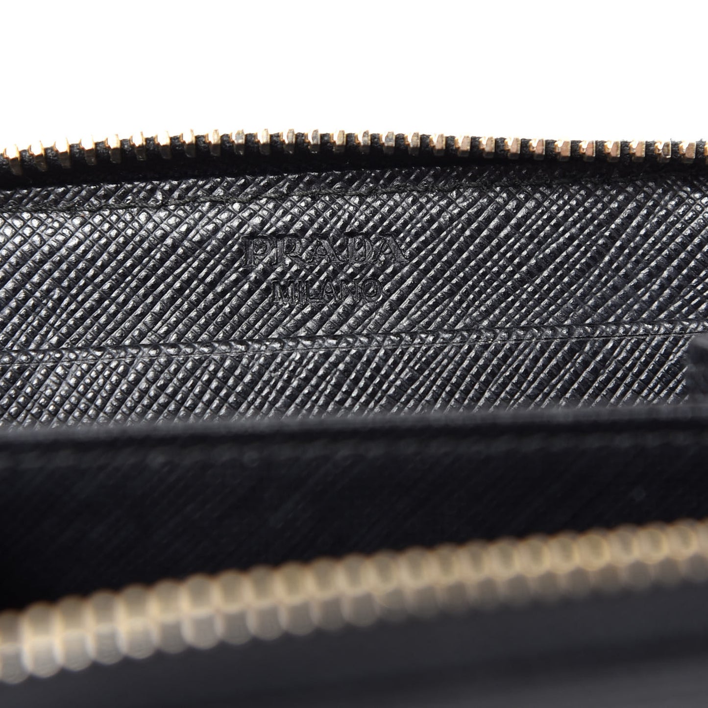 Saffiano Metal Zip Coin Purse Black