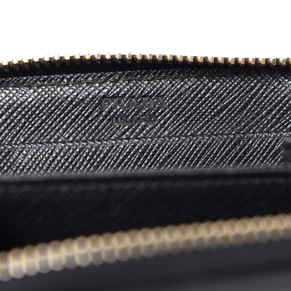 Prada Saffiano Metal Zip Coin Purse Black 6 of 6