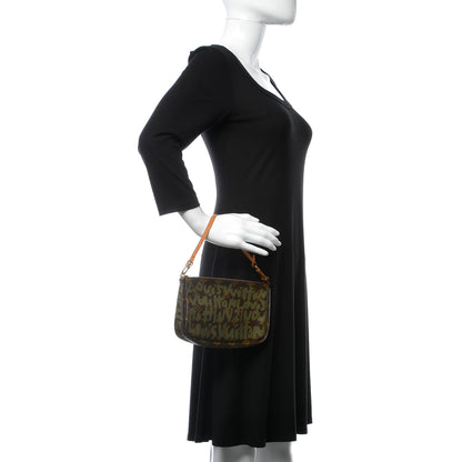 Louis Vuitton Monogram Graffiti Pochette Accessories Kaki 3 of 11