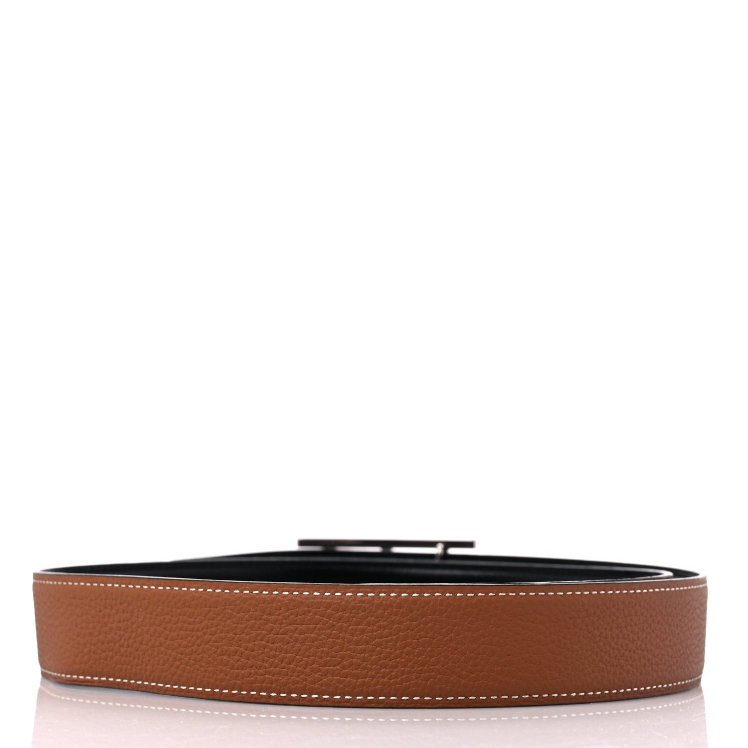 Hermes Box Togo 32mm Inside H Belt 80 Black Gold 2 of 7