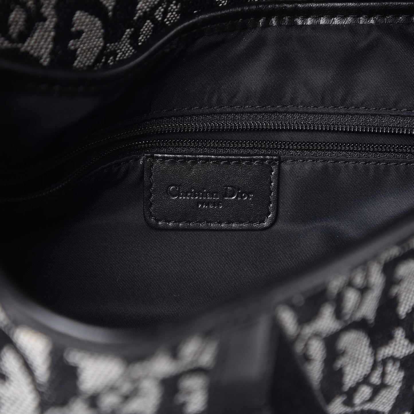 Monogram Double Saddle Bag Black