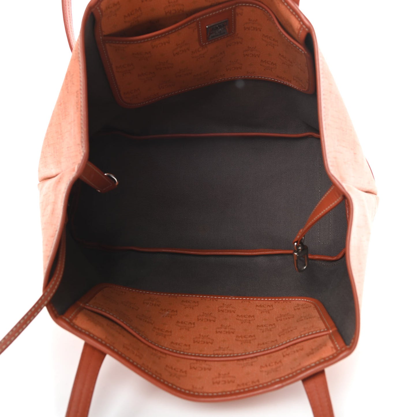 Coated Canvas Shopper Tote Orange