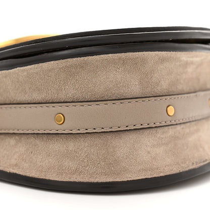 Chloe Calfskin Suede Small Nile Bracelet Bag Motty Grey 9 of 15