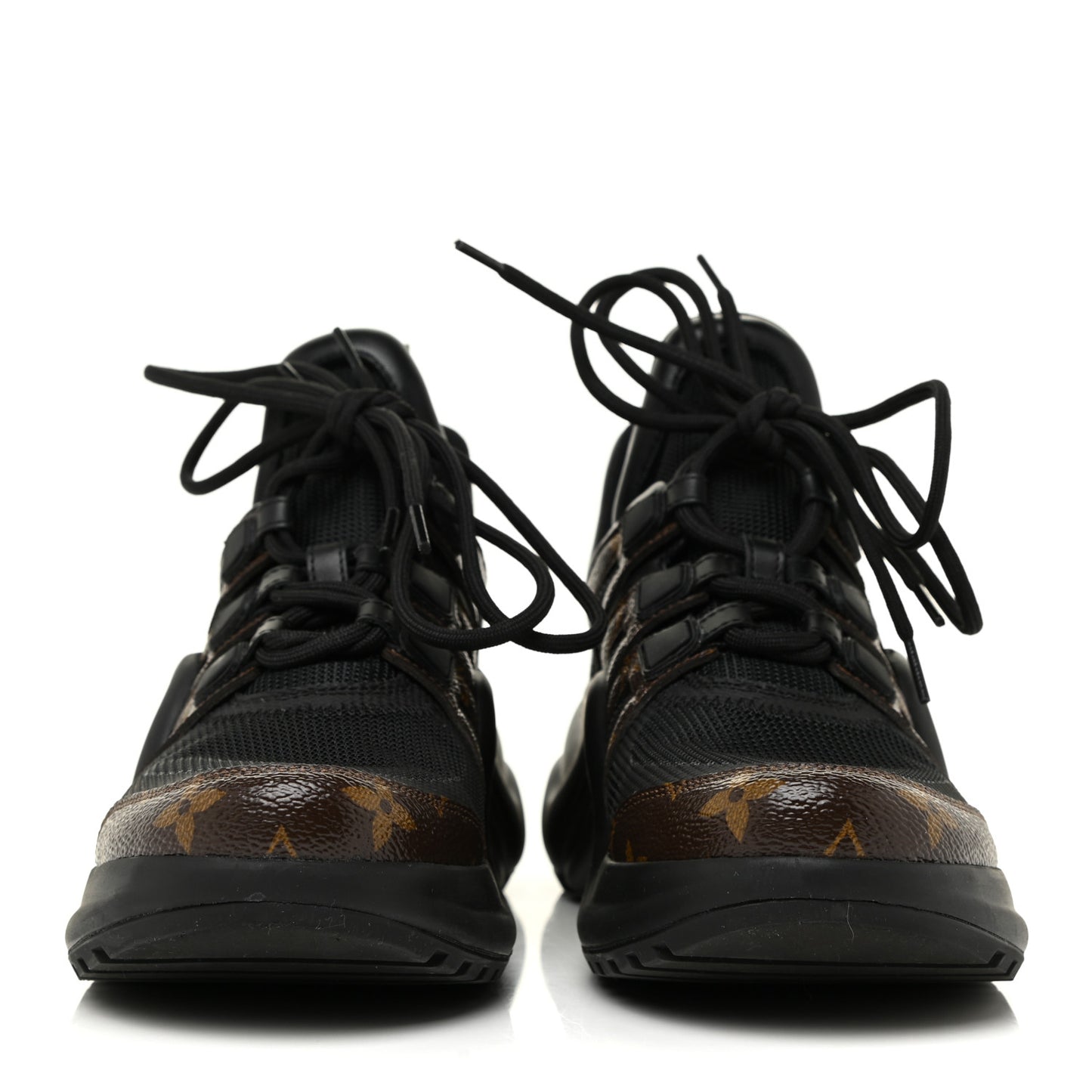 Calfskin Patent Monogram LV Archlight Sneakers 38 Black
