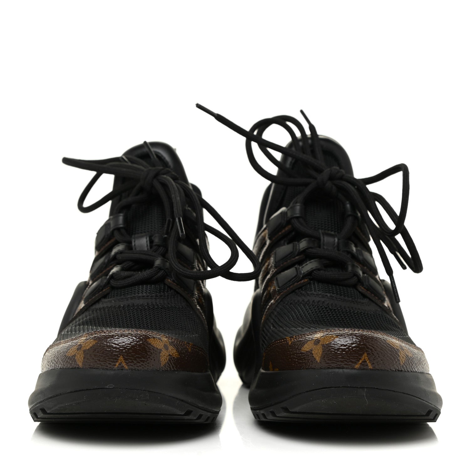 Louis Vuitton Calfskin Patent Monogram LV Archlight Sneakers 38 Black 2 of 8