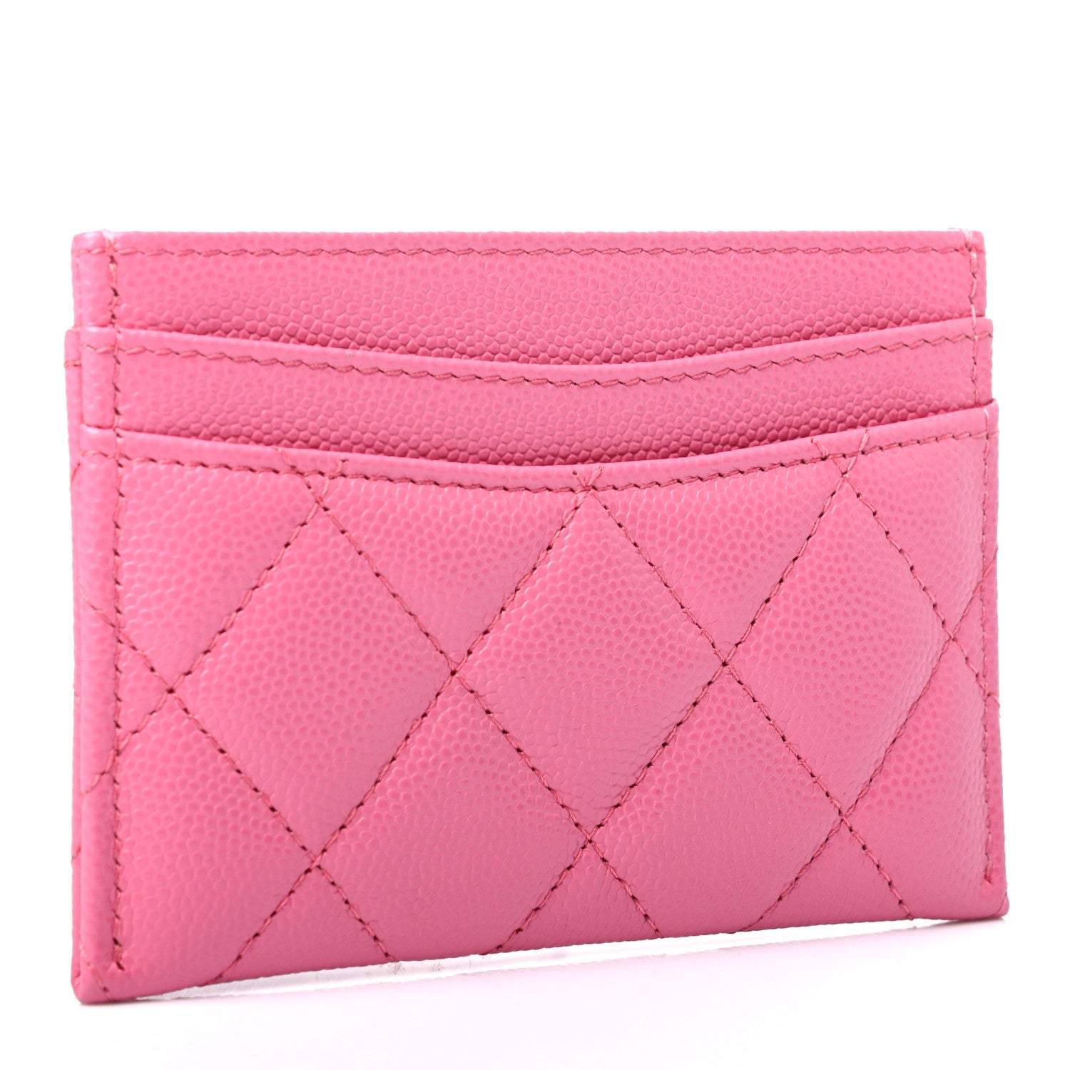 Chanel Caviar Quilted Card Holder Pink 3 of 8