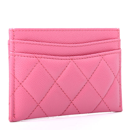 Chanel Caviar Quilted Card Holder Pink 3 of 8