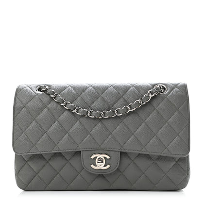 Chanel Caviar Quilted Medium Double Flap Grey 1 of 9