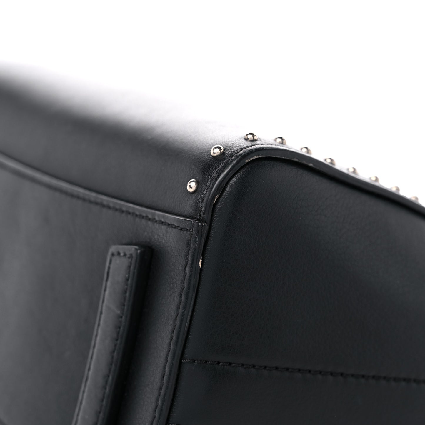 Smooth Calfskin Small Studded Antigona Black