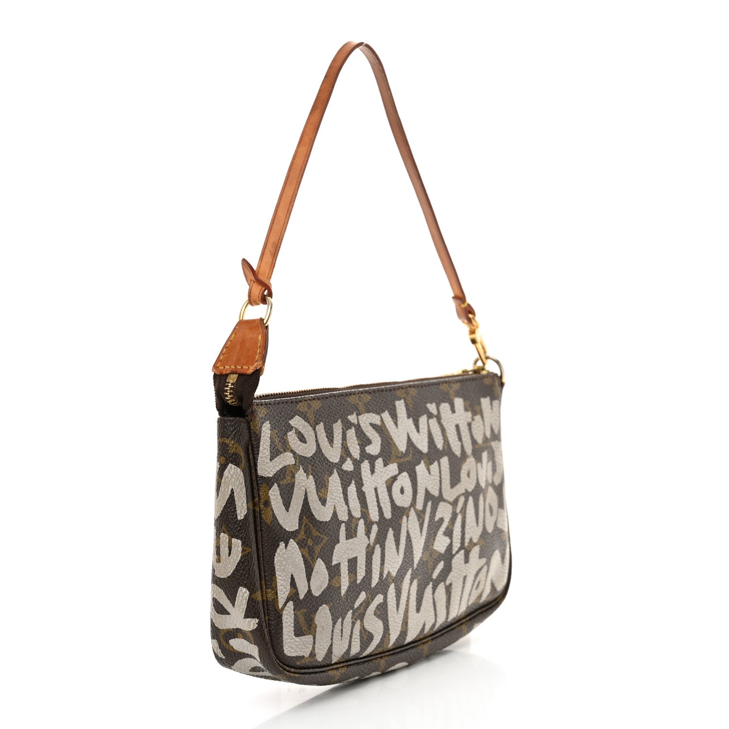 Louis Vuitton Monogram Graffiti Pochette Accessories Silver 2 of 12