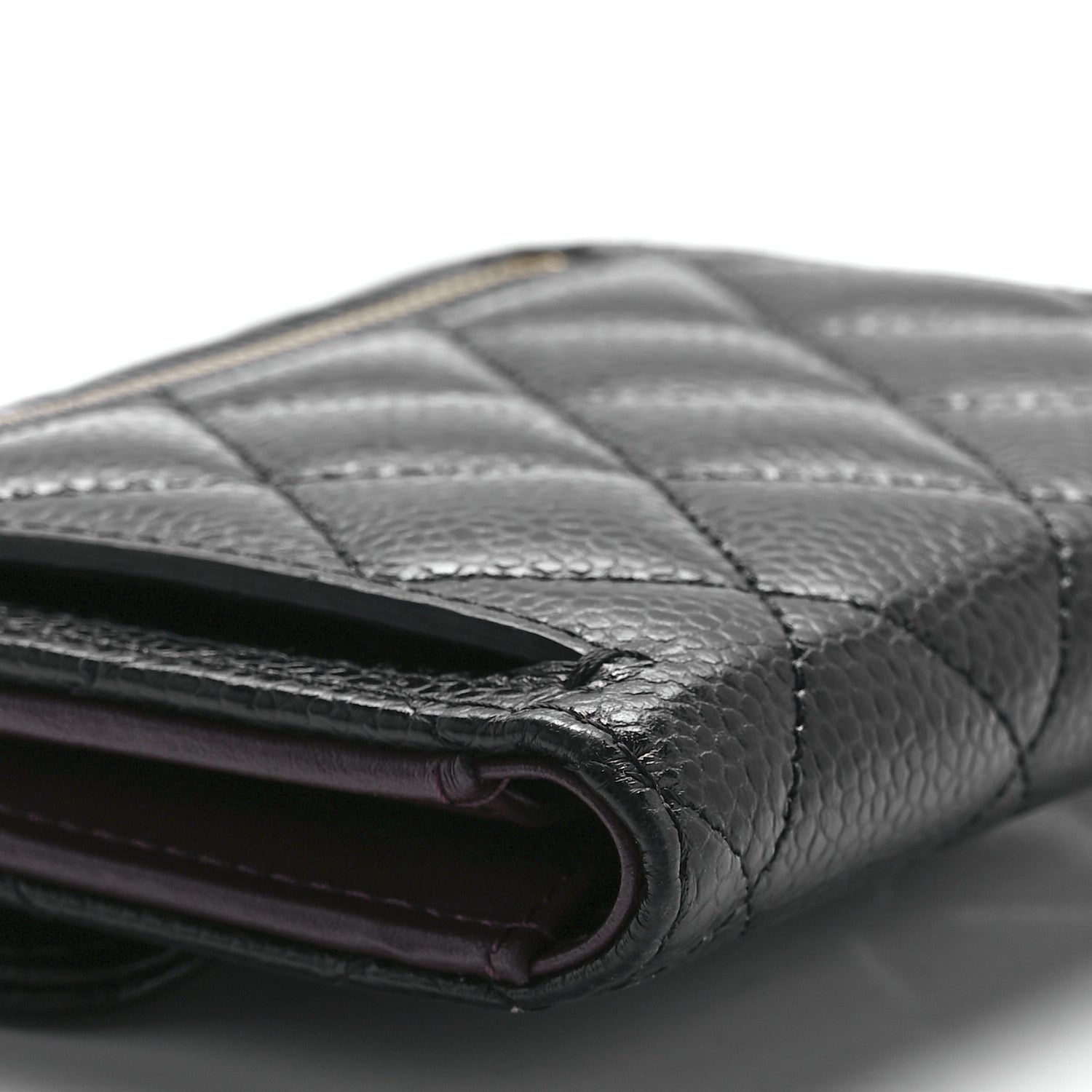 Chanel Caviar Quilted Compact Flap Wallet Black 13 of 15