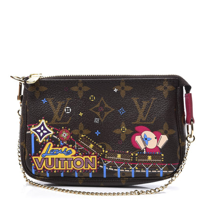 Louis Vuitton Monogram 2020 Christmas Animation Roller Coaster Mini Pochette Accessories Pivoine 1 of 8