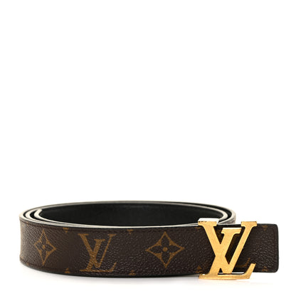Louis Vuitton Calfskin Monogram 30mm LV Initiales Reversible Belt 90 36 Black 1 of 4