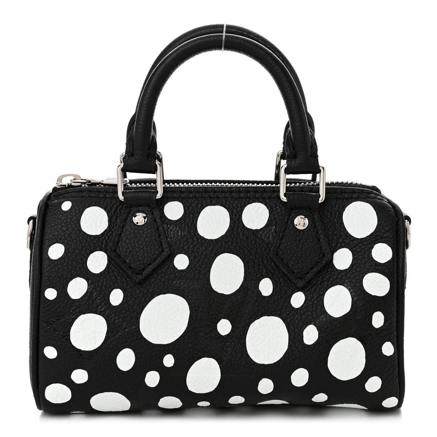 LV X YK Empreinte Infinity Dots Nano Speedy Bandouliere Black White