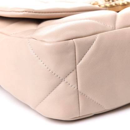 Chanel Lambskin Quilted Medium Chanel 19 Flap Beige 9 of 12