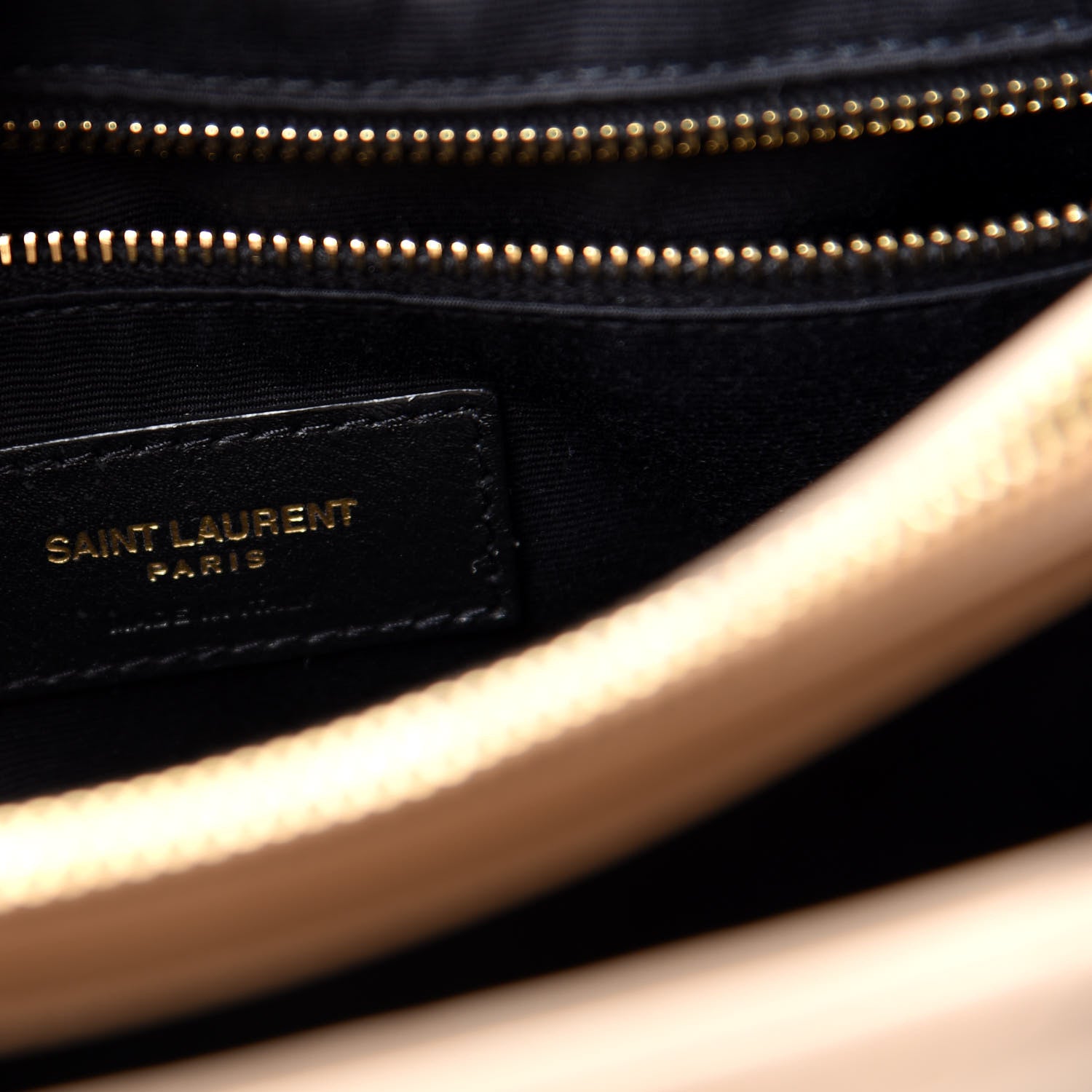 Saint Laurent Calfskin Y Quilted Monogram Medium Loulou Chain Satchel Dark Beige 8 of 9