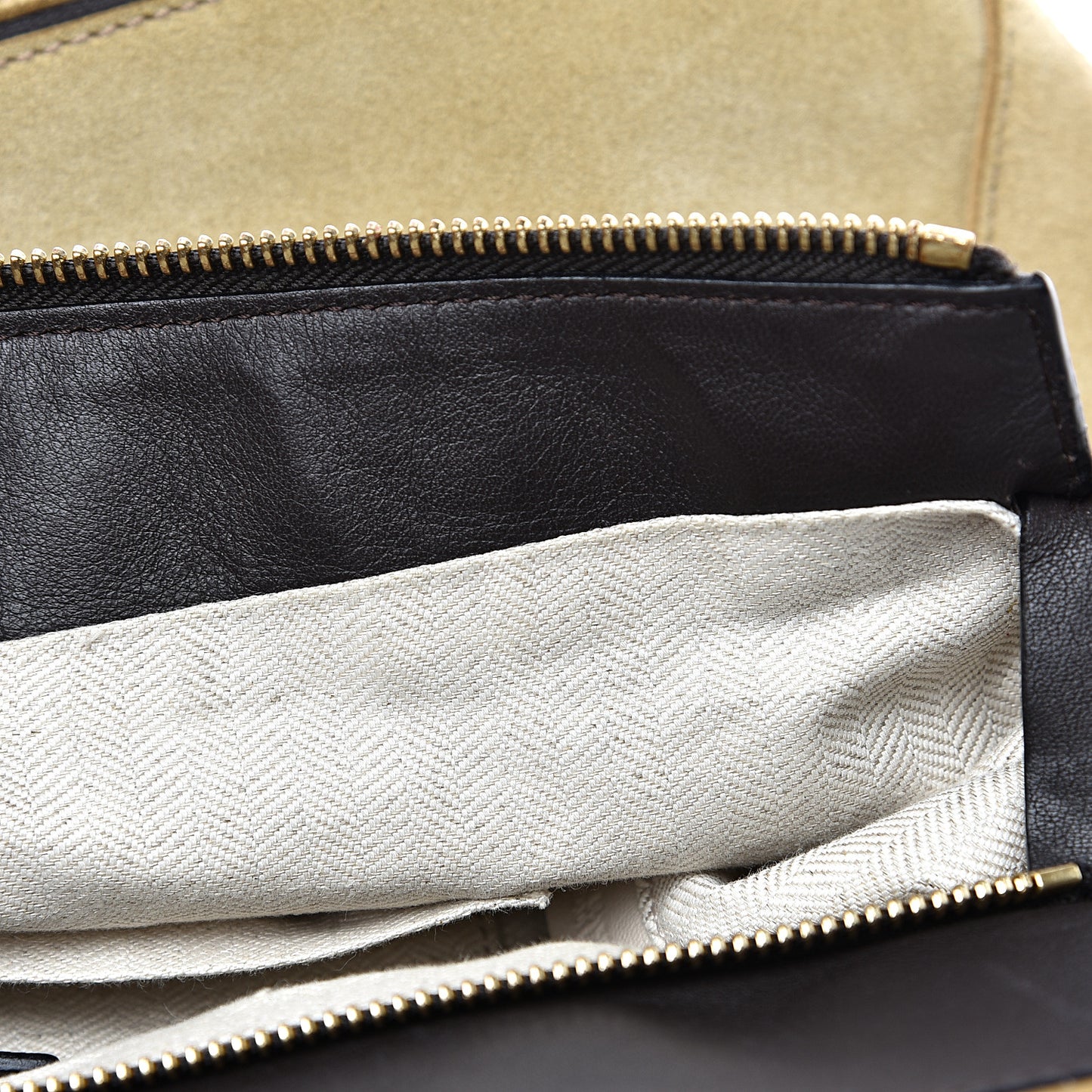 Suede Medium Puzzle Bag Gold