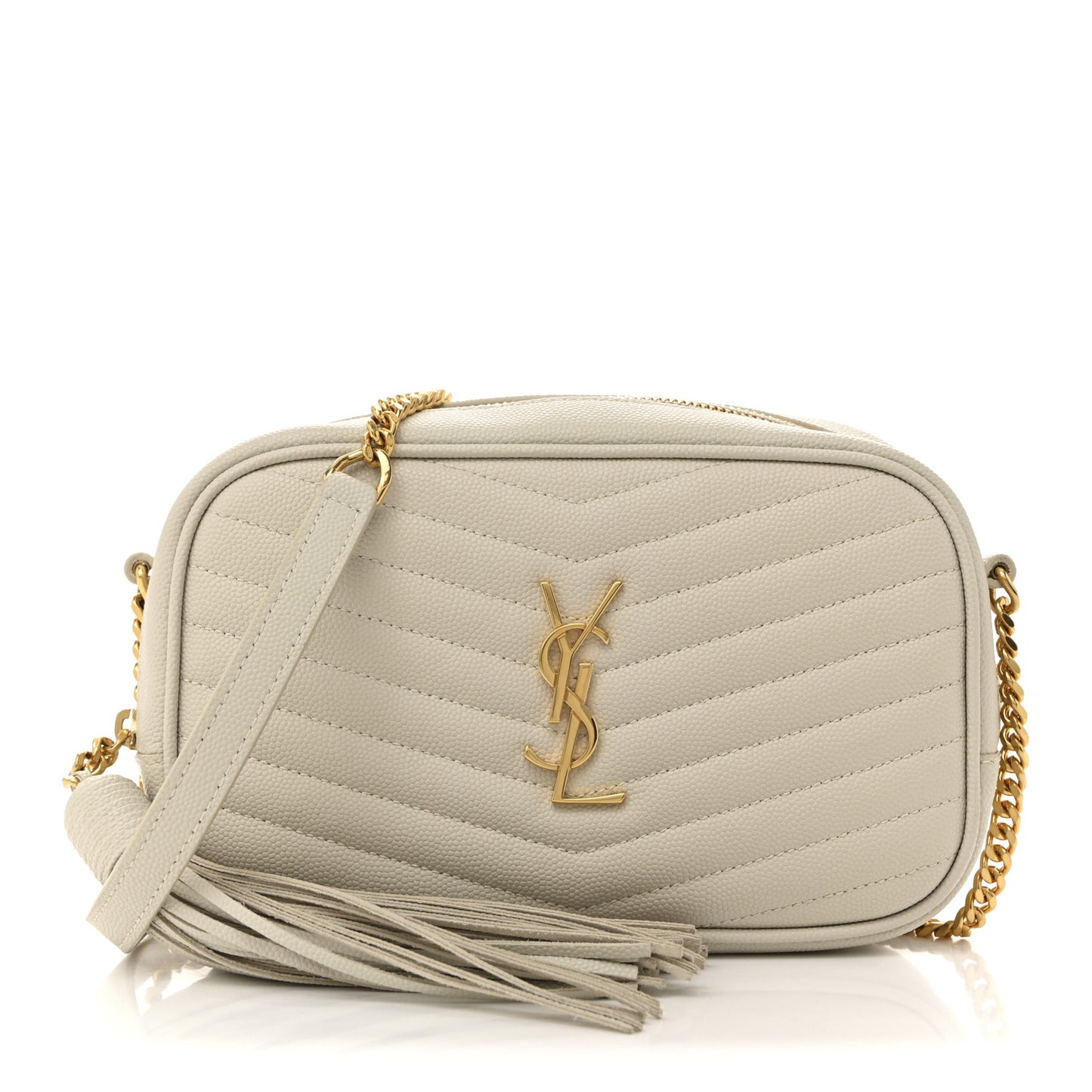 Grain De Poudre Matelasse Monogram Mini Lou Camera Bag Crema Soft