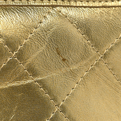 Chanel Metallic Lambskin Calfskin Quilted Medium Gabrielle Hobo Gold 11 of 13