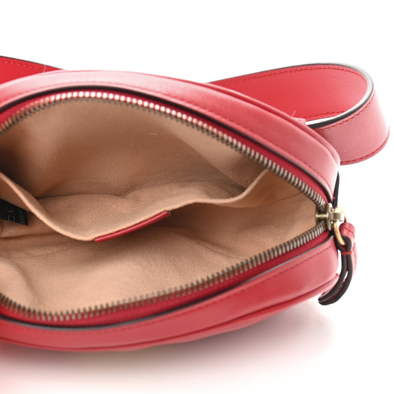 Gucci Calfskin Matelasse GG Marmont Belt Bag 85 34 Hibiscus Red 5 of 11