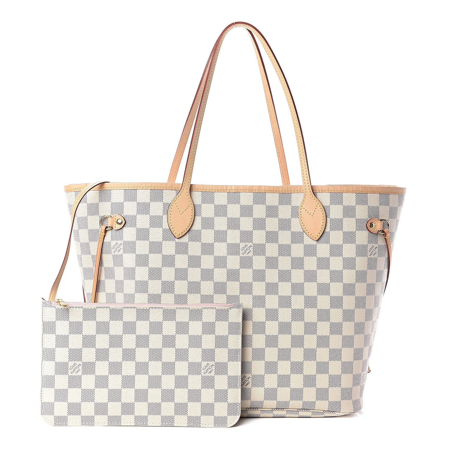 Louis Vuitton Damier Azur Neo Neverfull MM Rose Ballerine 1 of 11
