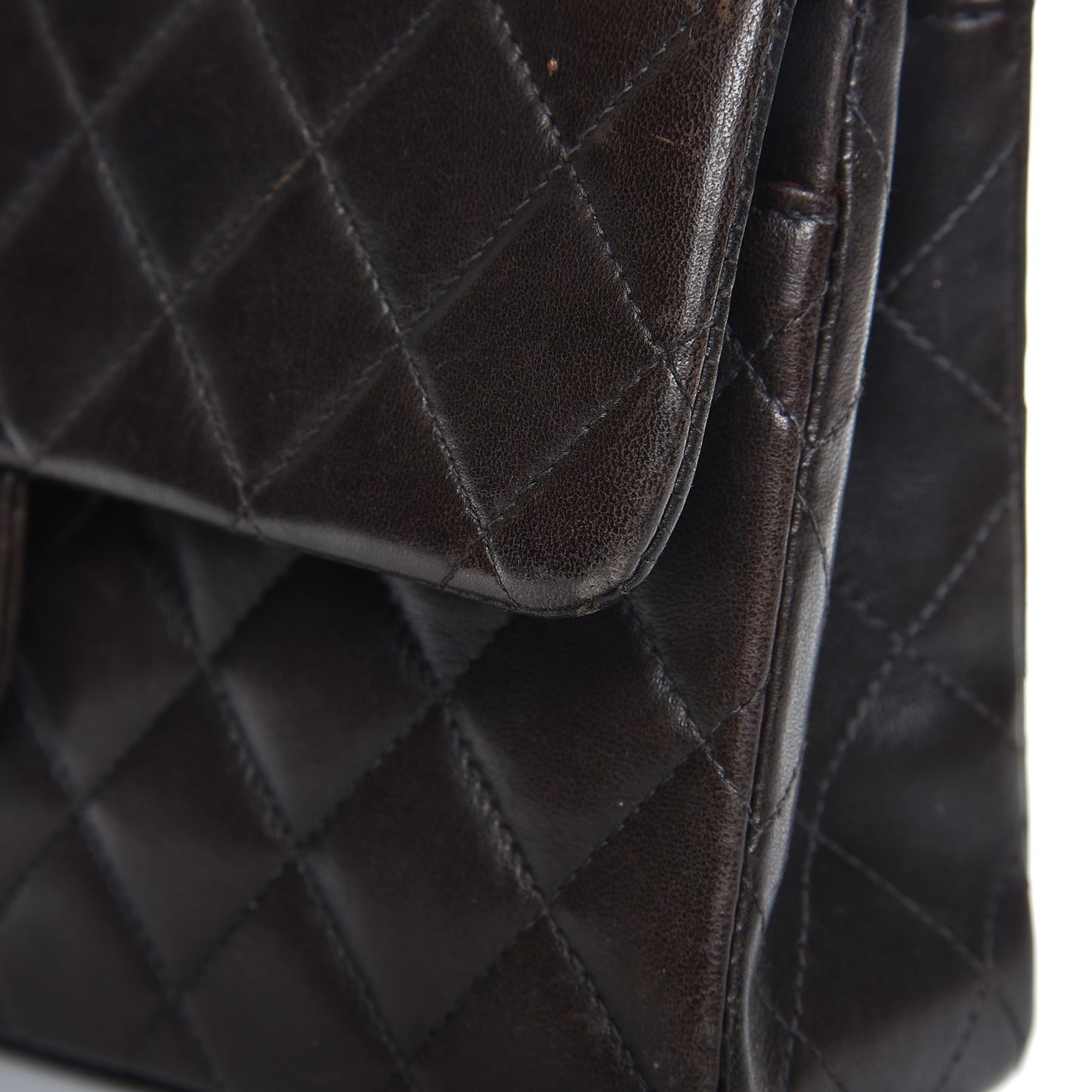 Lambskin Quilted Small Double Flap Black