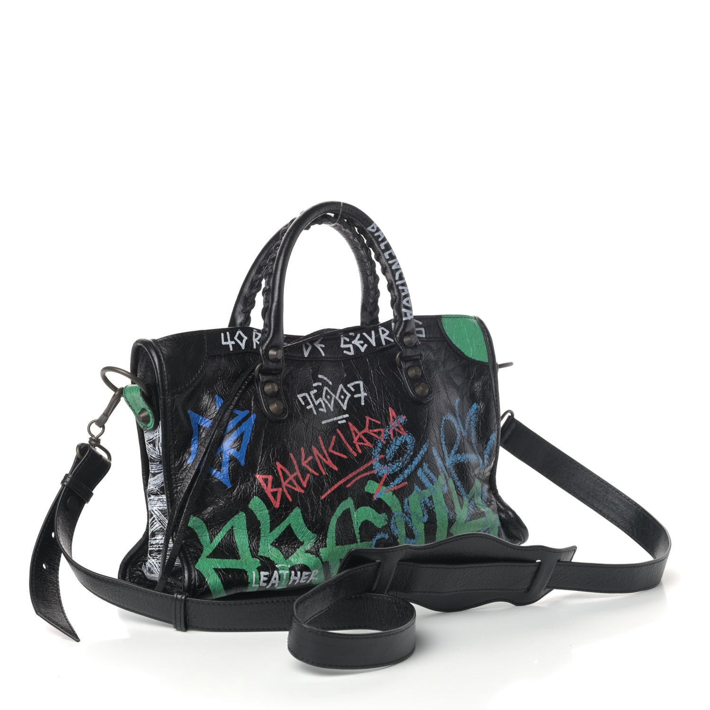 Agneau Graffiti All Over Classic Hardware S City Black Vert Rouge