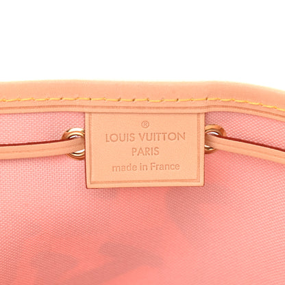 Louis Vuitton Damier Azur Tahitienne Nano Noe Rose Ballerine 6 of 9
