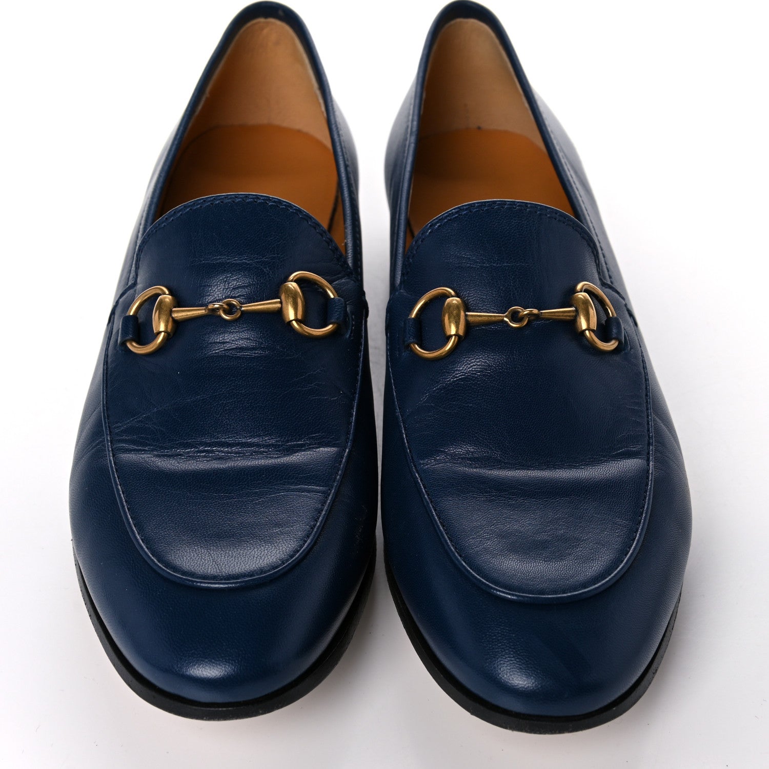 Gucci Malaga Kid Womens Jordaan Loafers 36.5 Blue Agata 11 of 13