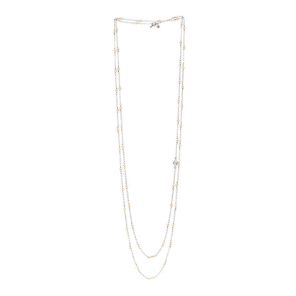 David Yurman Sterling Silver Freshwater Cultured Pearl Station Long Necklace 3 of 4