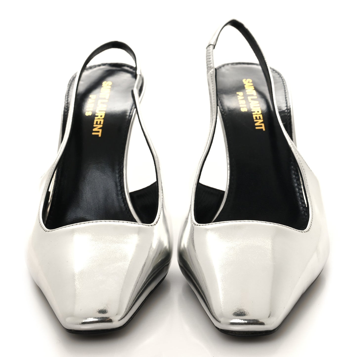 Glazed Calfskin Tom 90 Dream Slingback Pumps 37 Argento