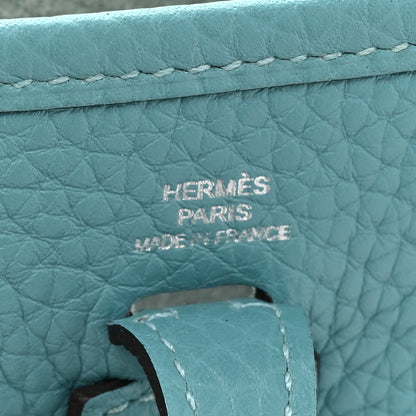 Hermes Taurillon Clemence Evelyne TPM Bleu Saint Cyr Orange Poppy 6 of 13