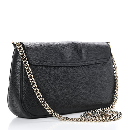 Gucci Pebbled Calfskin Medium Soho Flap Crossbody Black 3 of 10