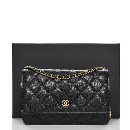 Chanel Caviar Quilted Wallet On Chain WOC Black 9 of 10