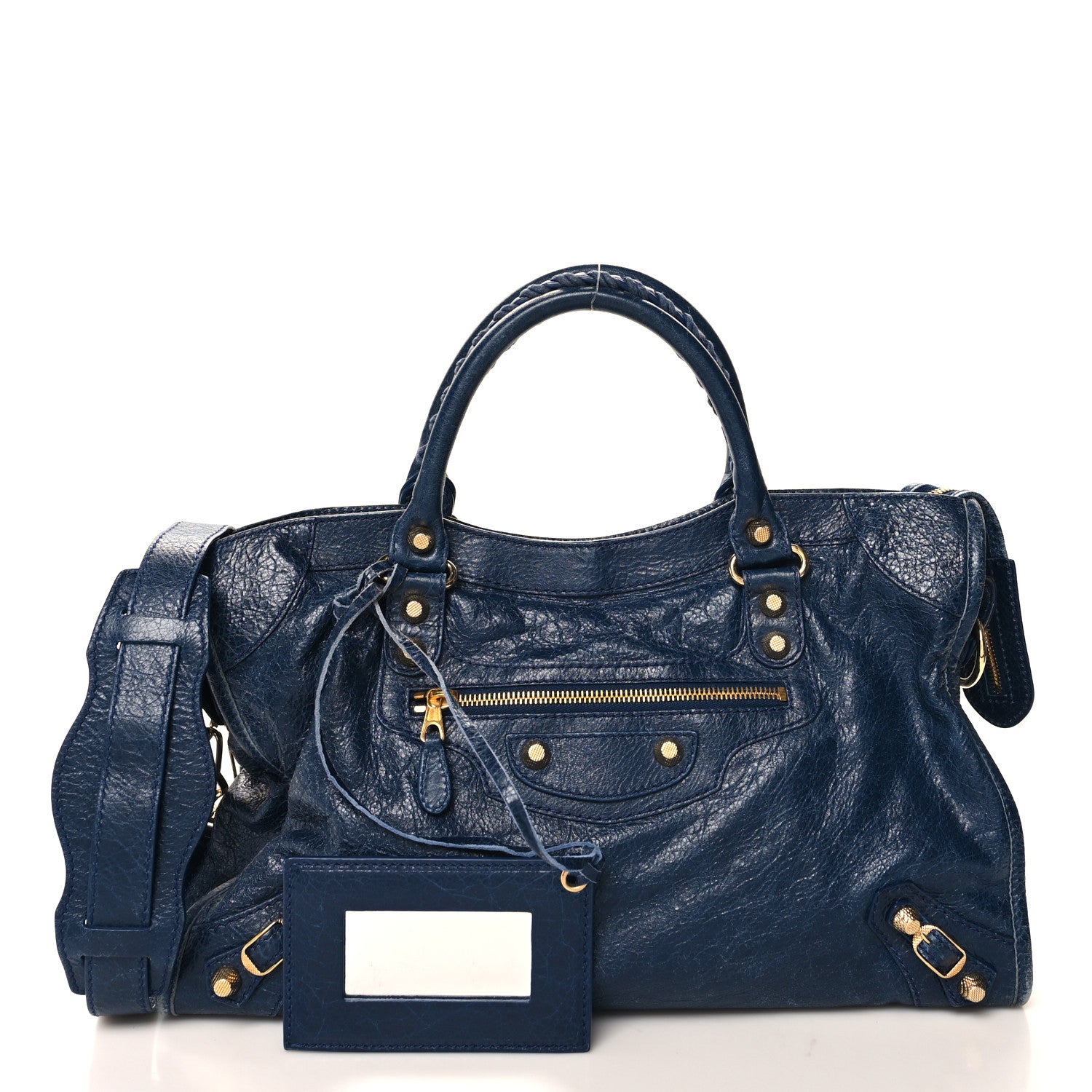 Balenciaga Agneau Giant 12 Gold Hardware City Bleu Mineral 3 of 14