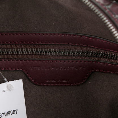 Stella McCartney Faux Leather Crocodile Embossed Mini Falabella Box Top Handle Bag Burgundy 6 of 7
