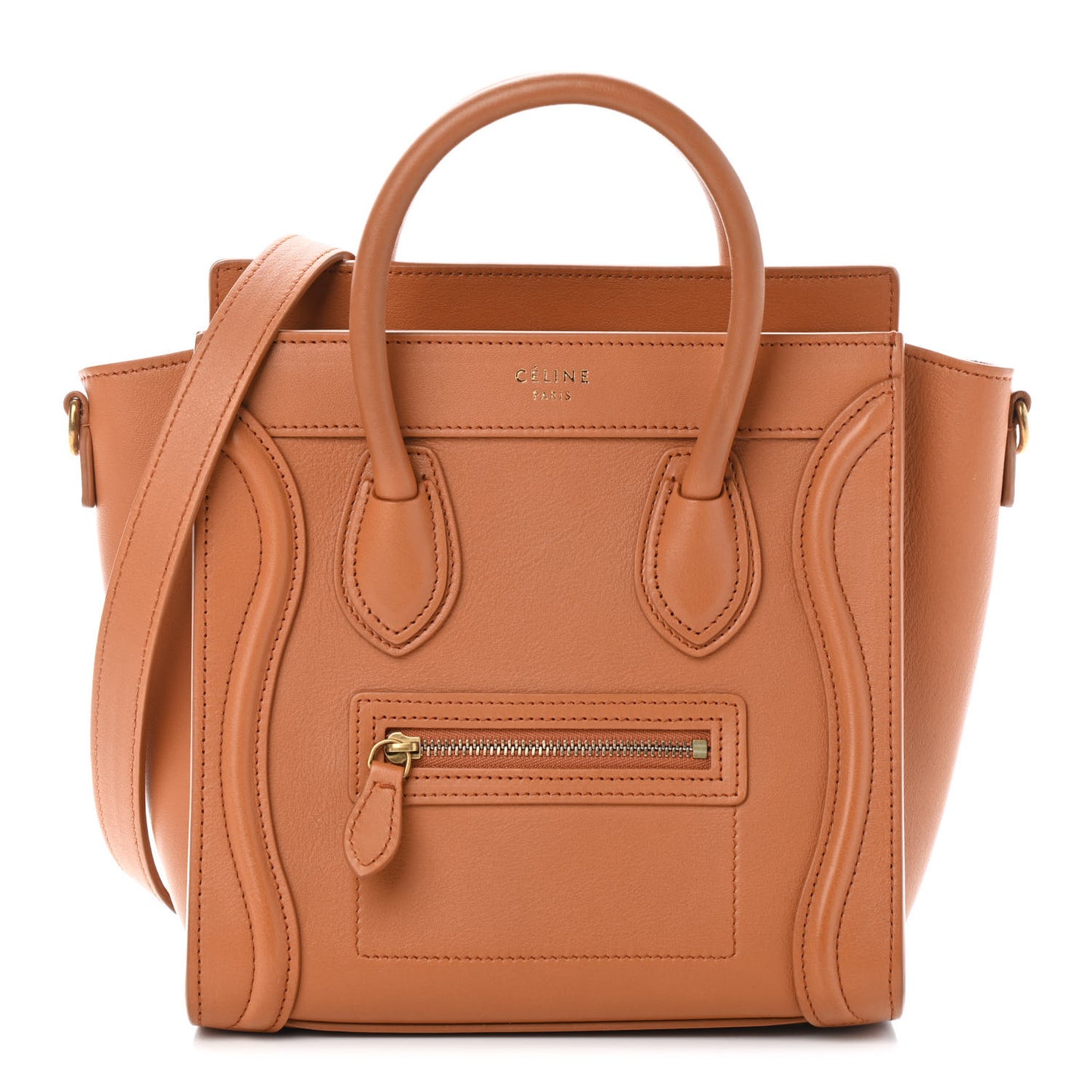 Smooth Calfskin Nano Luggage Light Copper