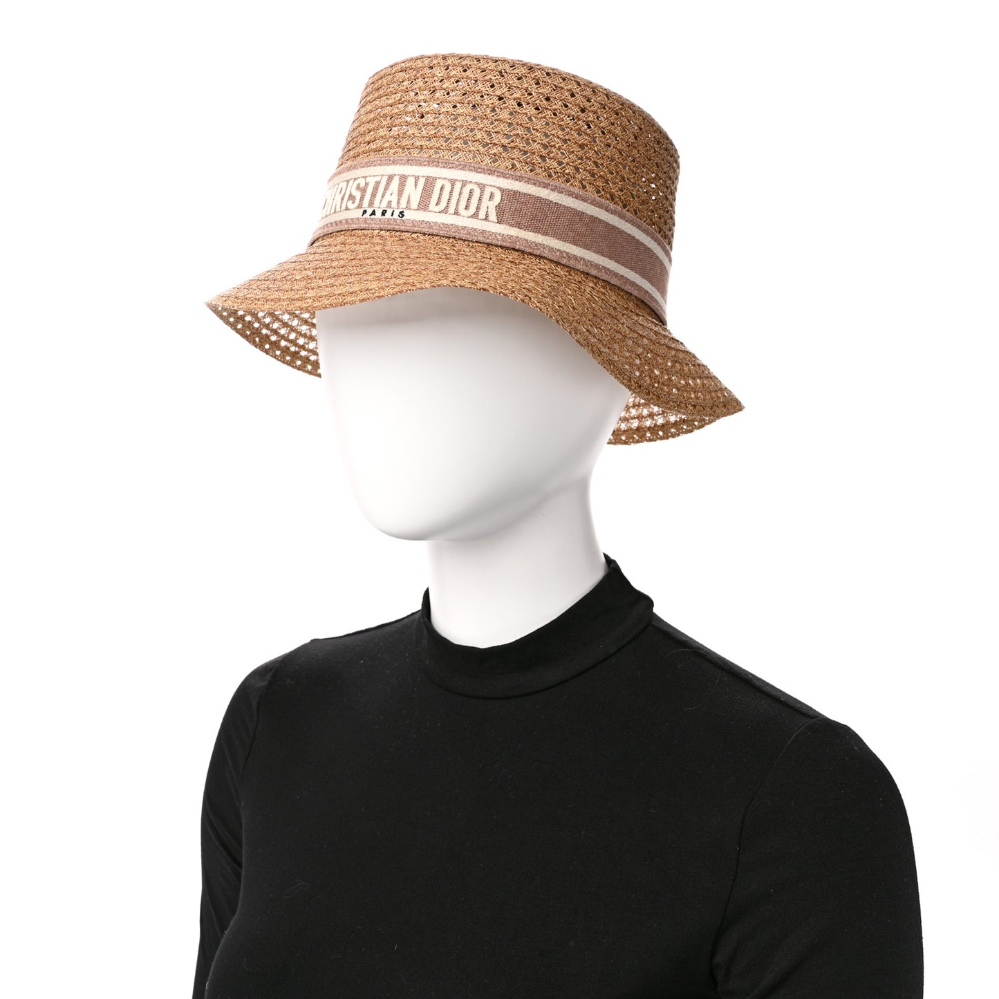 Straw Bucket Hat 59 Natural Rose Des Vents